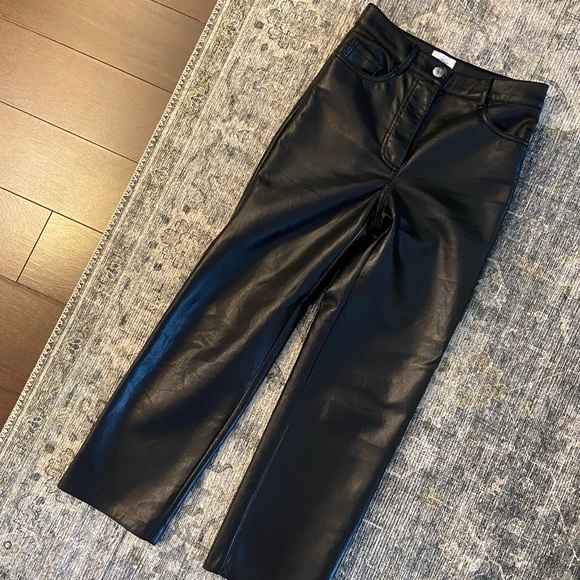 Aritzia Wilfred Melina Cropped Leather Pants - Picture 2 of 4